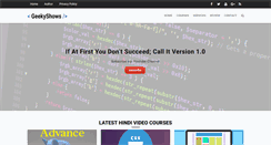 Desktop Screenshot of geekyshows.com