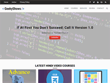 Tablet Screenshot of geekyshows.com